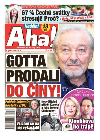E-magazín Nedělní AHA! - 9.12.2018 - CZECH NEWS CENTER a. s.