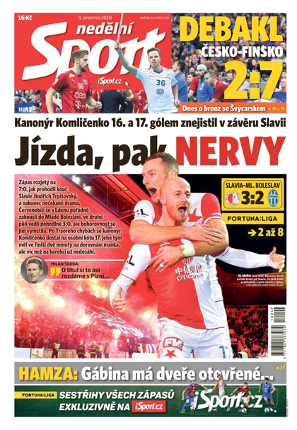 E-magazín Nedělní Sport - 9.12.2018 - CZECH NEWS CENTER a. s.