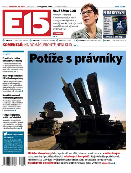 E-magazín E15 - 10.12.2018 - CZECH NEWS CENTER a. s.