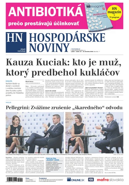 E-magazín Hospodárske noviny 14.12.2018 - MAFRA Slovakia, a.s.