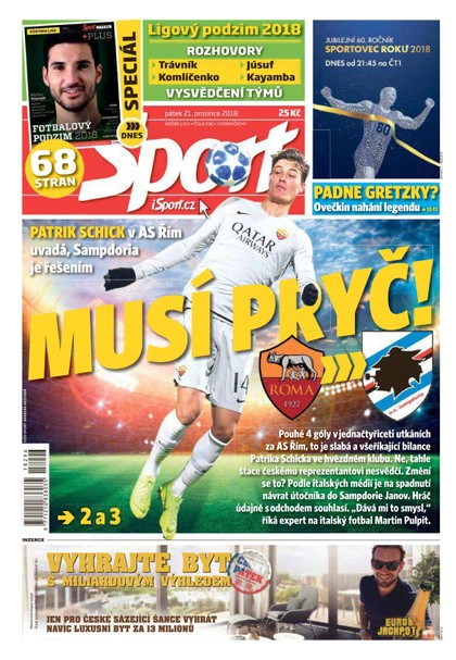 E-magazín Sport - 21.12.2018 - CZECH NEWS CENTER a. s.