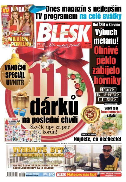 E-magazín Blesk - 21.12.2018 - CZECH NEWS CENTER a. s.
