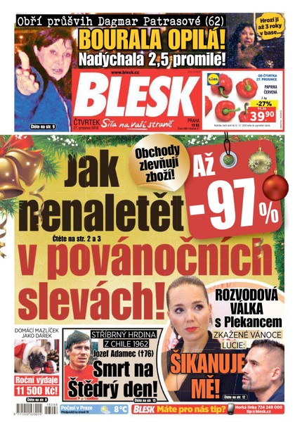 E-magazín Blesk - 27.12.2018 - CZECH NEWS CENTER a. s.