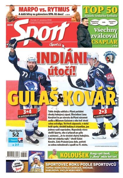 E-magazín Sport - 27.12.2018 - CZECH NEWS CENTER a. s.