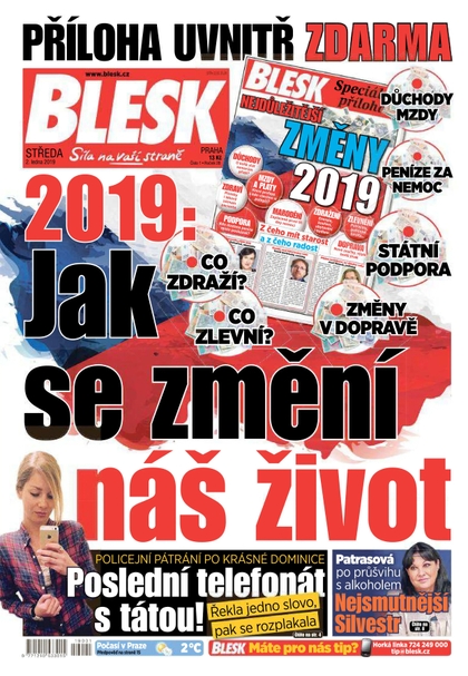 E-magazín Blesk - 2.1.2019 - CZECH NEWS CENTER a. s.