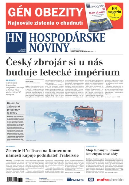 E-magazín Hospodárske noviny 04.01.2019 - MAFRA Slovakia, a.s.