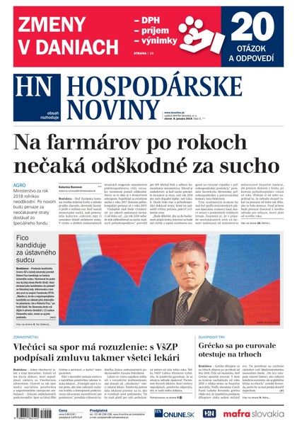 E-magazín Hospodárske noviny 08.01.2019 - MAFRA Slovakia, a.s.