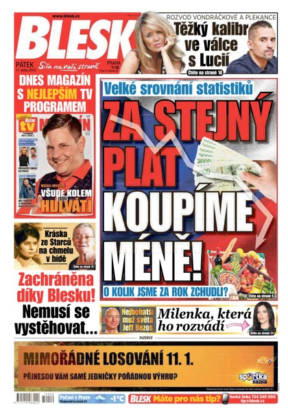 E-magazín Blesk - 11.1.2019 - CZECH NEWS CENTER a. s.