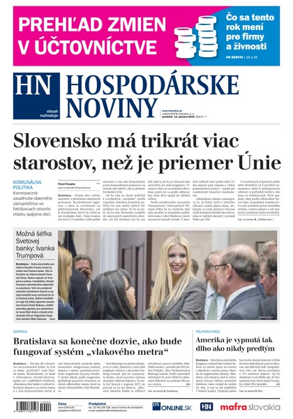 E-magazín Hospodárske noviny 14.01.2019 - MAFRA Slovakia, a.s.
