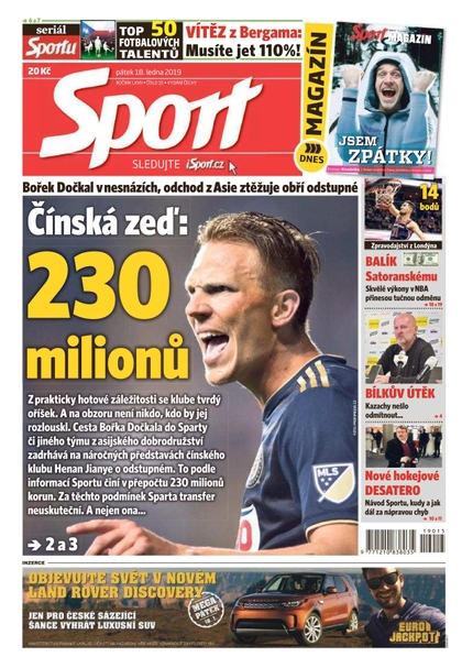E-magazín Sport - 18.1.2019 - CZECH NEWS CENTER a. s.