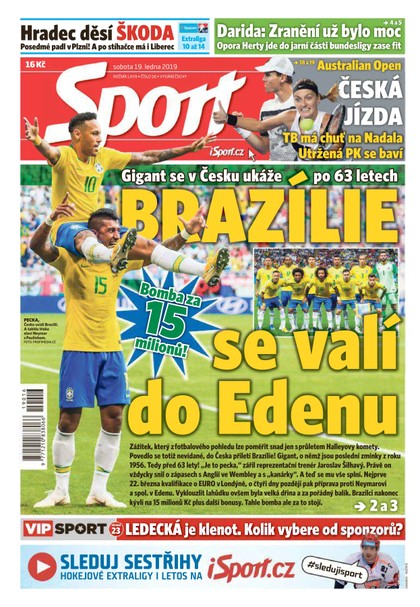 E-magazín Sport - 19.1.2019 - CZECH NEWS CENTER a. s.