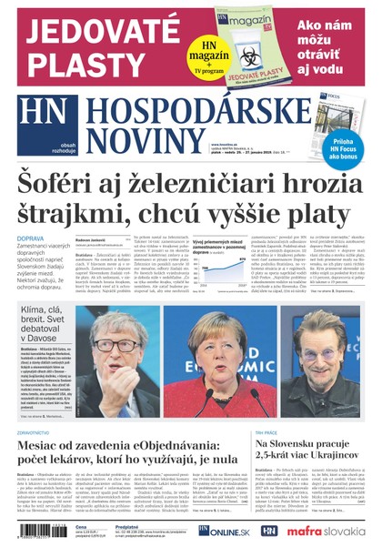 E-magazín Hospodárske noviny 25.01.2019 - MAFRA Slovakia, a.s.