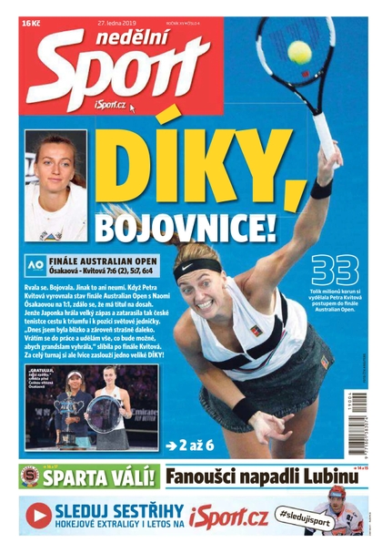 E-magazín Nedělní Sport - 27.1.2019 - CZECH NEWS CENTER a. s.