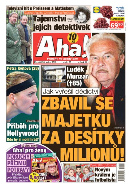 E-magazín AHA! - 28.1.2019 - CZECH NEWS CENTER a. s.