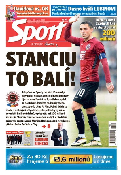 E-magazín Sport - 29.1.2019 - CZECH NEWS CENTER a. s.