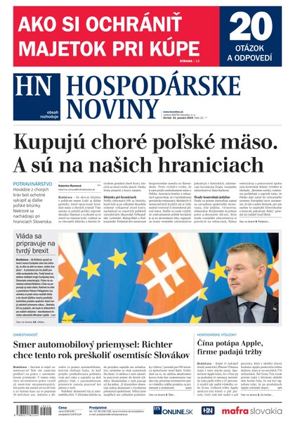 E-magazín Hospodárske noviny 31.01.2019 - MAFRA Slovakia, a.s.