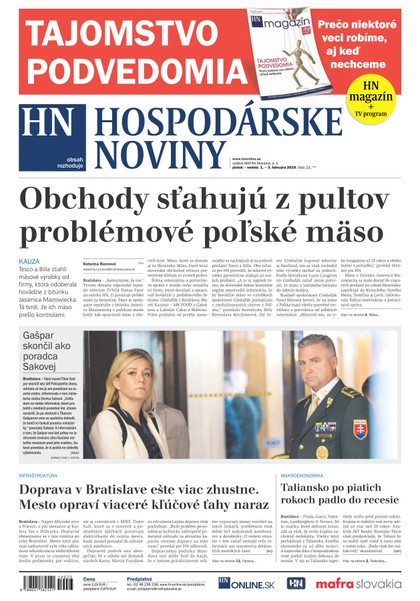 E-magazín Hospodárske noviny 01.02.2019 - MAFRA Slovakia, a.s.