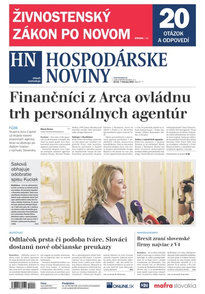 E-magazín Hospodárske noviny 07.02.2019 - MAFRA Slovakia, a.s.