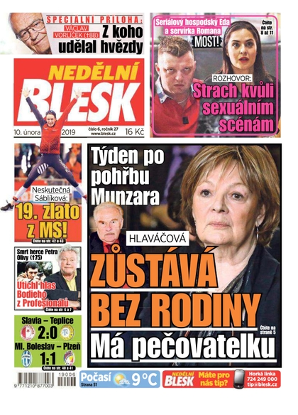 E-magazín Nedělní Blesk - 10.2.2019 - CZECH NEWS CENTER a. s.