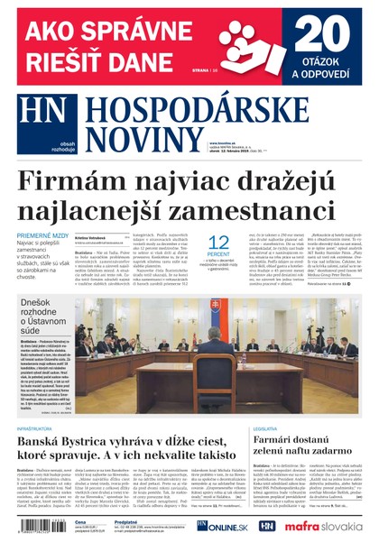 E-magazín Hospodárske noviny 12.02.2019 - MAFRA Slovakia, a.s.