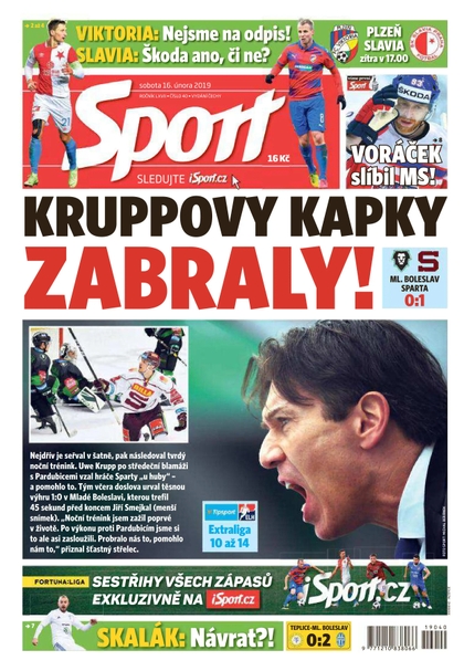 E-magazín Sport - 16.2.2019 - CZECH NEWS CENTER a. s.