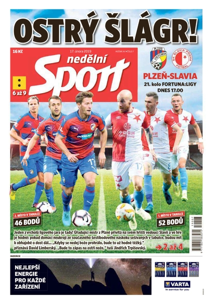 E-magazín Nedělní Sport - 17.2.2019 - CZECH NEWS CENTER a. s.