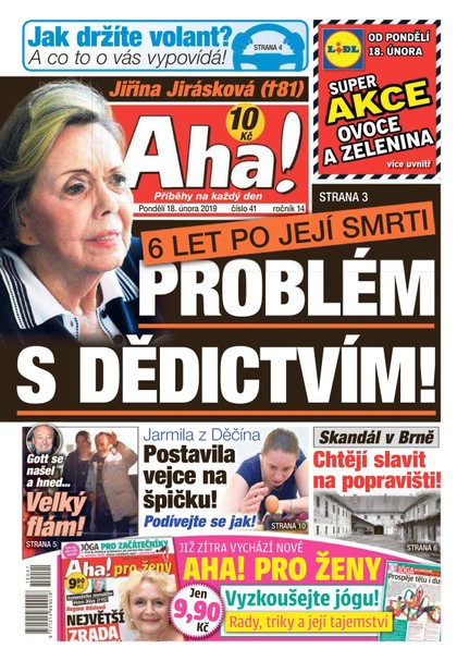E-magazín AHA! - 18.2.2019 - CZECH NEWS CENTER a. s.