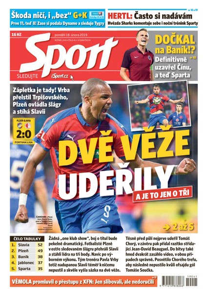 E-magazín Sport - 18.2.2019 - CZECH NEWS CENTER a. s.