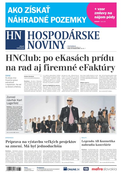E-magazín Hospodárske noviny 20.02.2019 - MAFRA Slovakia, a.s.