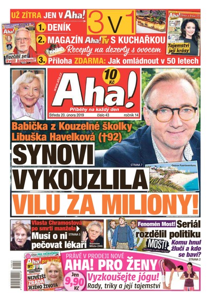 E-magazín AHA! - 20.2.2019 - CZECH NEWS CENTER a. s.