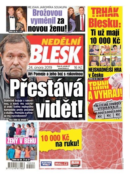 E-magazín Nedělní Blesk - 24.2.2019 - CZECH NEWS CENTER a. s.