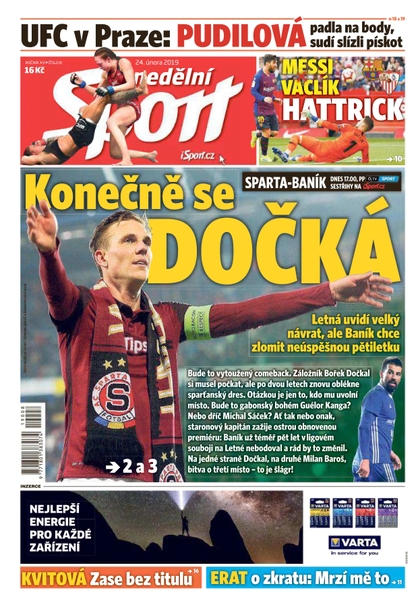 E-magazín Nedělní Sport - 24.2.2019 - CZECH NEWS CENTER a. s.