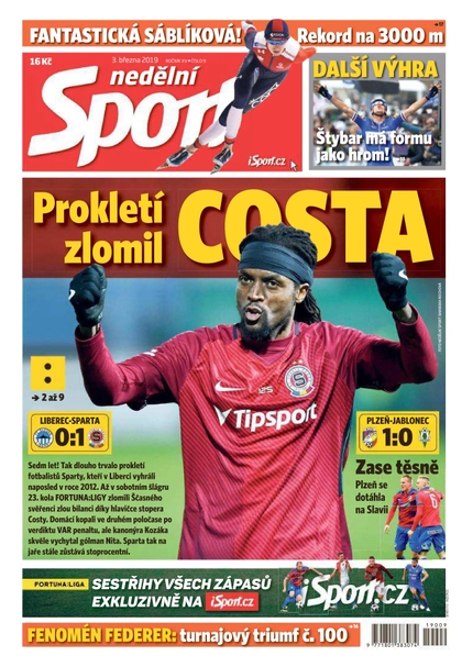 E-magazín Nedělní Sport - 3.3.2019 - CZECH NEWS CENTER a. s.