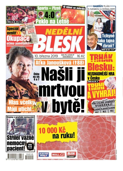 E-magazín Nedělní Blesk - 10.3.2019 - CZECH NEWS CENTER a. s.