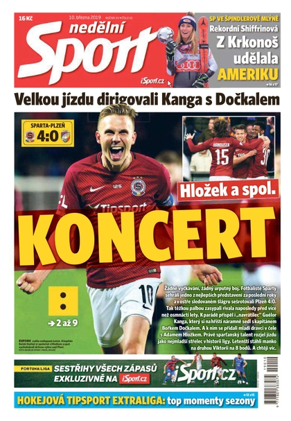 E-magazín Nedělní Sport - 10.3.2019 - CZECH NEWS CENTER a. s.