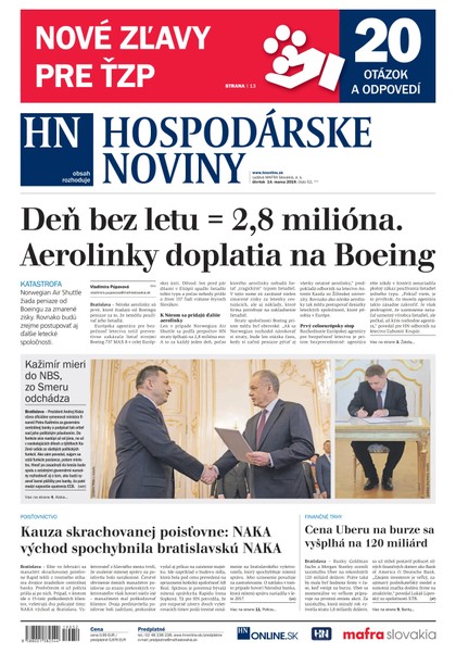 E-magazín Hospodárske noviny 14.03.2019 - MAFRA Slovakia, a.s.