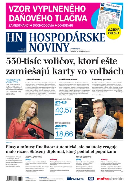 E-magazín Hospodárske noviny 18.03.2019 - MAFRA Slovakia, a.s.