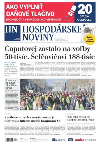 E-magazín Hospodárske noviny 19.03.2019 - MAFRA Slovakia, a.s.