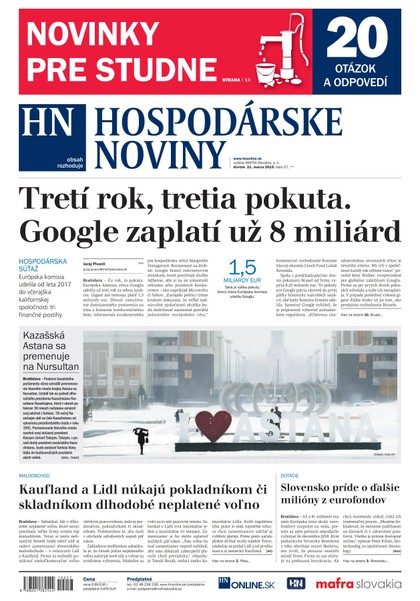 E-magazín Hospodárske noviny 21.03.2019 - MAFRA Slovakia, a.s.