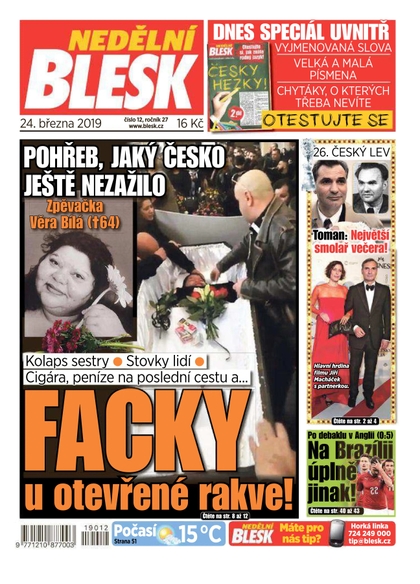 E-magazín Nedělní Blesk - 24.3.2019 - CZECH NEWS CENTER a. s.