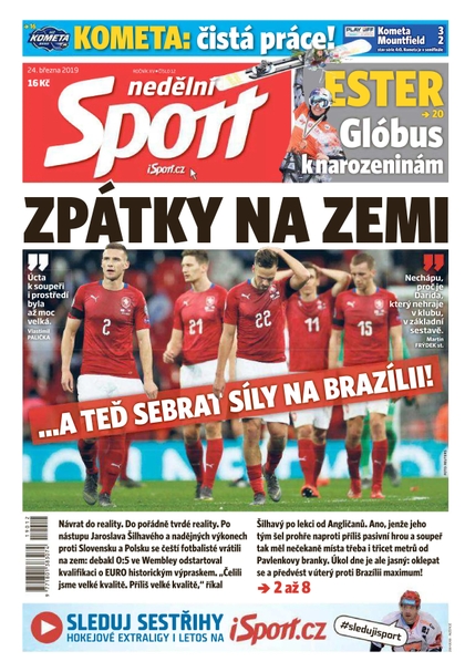 E-magazín Nedělní Sport - 24.3.2019 - CZECH NEWS CENTER a. s.