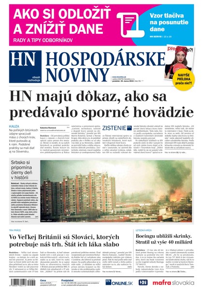 E-magazín Hospodárske noviny 25.03.2019 - MAFRA Slovakia, a.s.