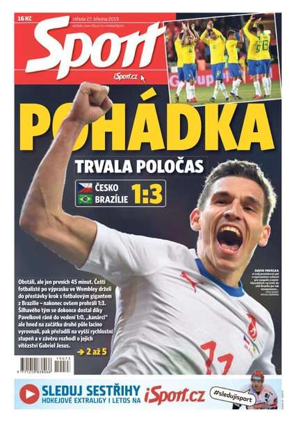 E-magazín Sport - 27.3.2019 - CZECH NEWS CENTER a. s.