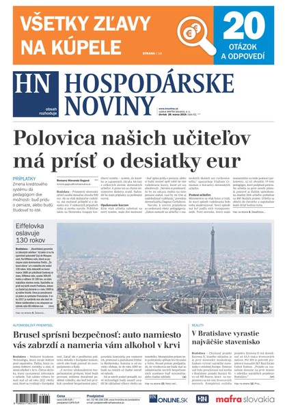 E-magazín Hospodárske noviny 28.03.2019 - MAFRA Slovakia, a.s.