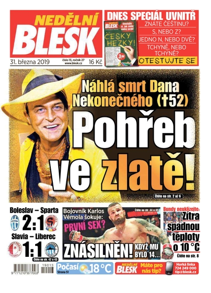 E-magazín Nedělní Blesk - 31.3.2019 - CZECH NEWS CENTER a. s.