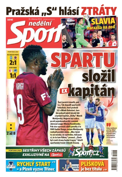 E-magazín Nedělní Sport - 31.3.2019 - CZECH NEWS CENTER a. s.
