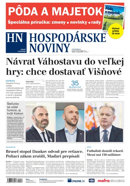 E-magazín Hospodárske noviny 03.04.2019 - MAFRA Slovakia, a.s.