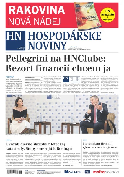 E-magazín Hospodárske noviny 05.04.2019 - MAFRA Slovakia, a.s.