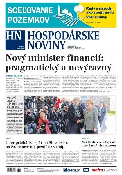 E-magazín Hospodárske noviny 10.04.2019 - MAFRA Slovakia, a.s.