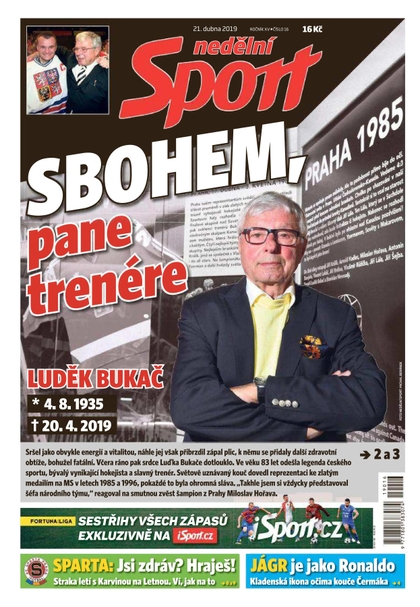 E-magazín Nedělní Sport - 21.4.2019 - CZECH NEWS CENTER a. s.